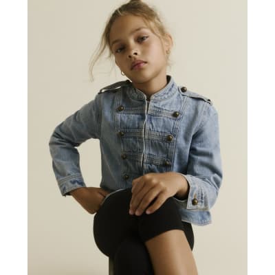 Girls Blue Denim Drummer Jacket