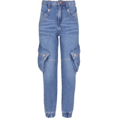 denim joggers for girls