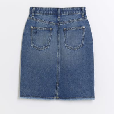 Blue denim clearance skirt river island