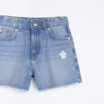 River island denim shorts womens online