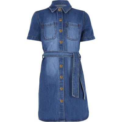 denim shirt dress river island