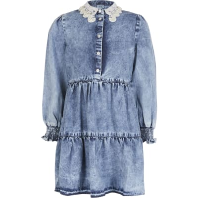 river island denim shirt dress