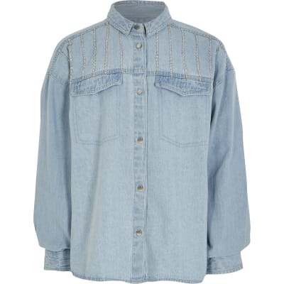 diamante jeans river island