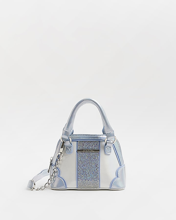 Girls blue embellished bag
