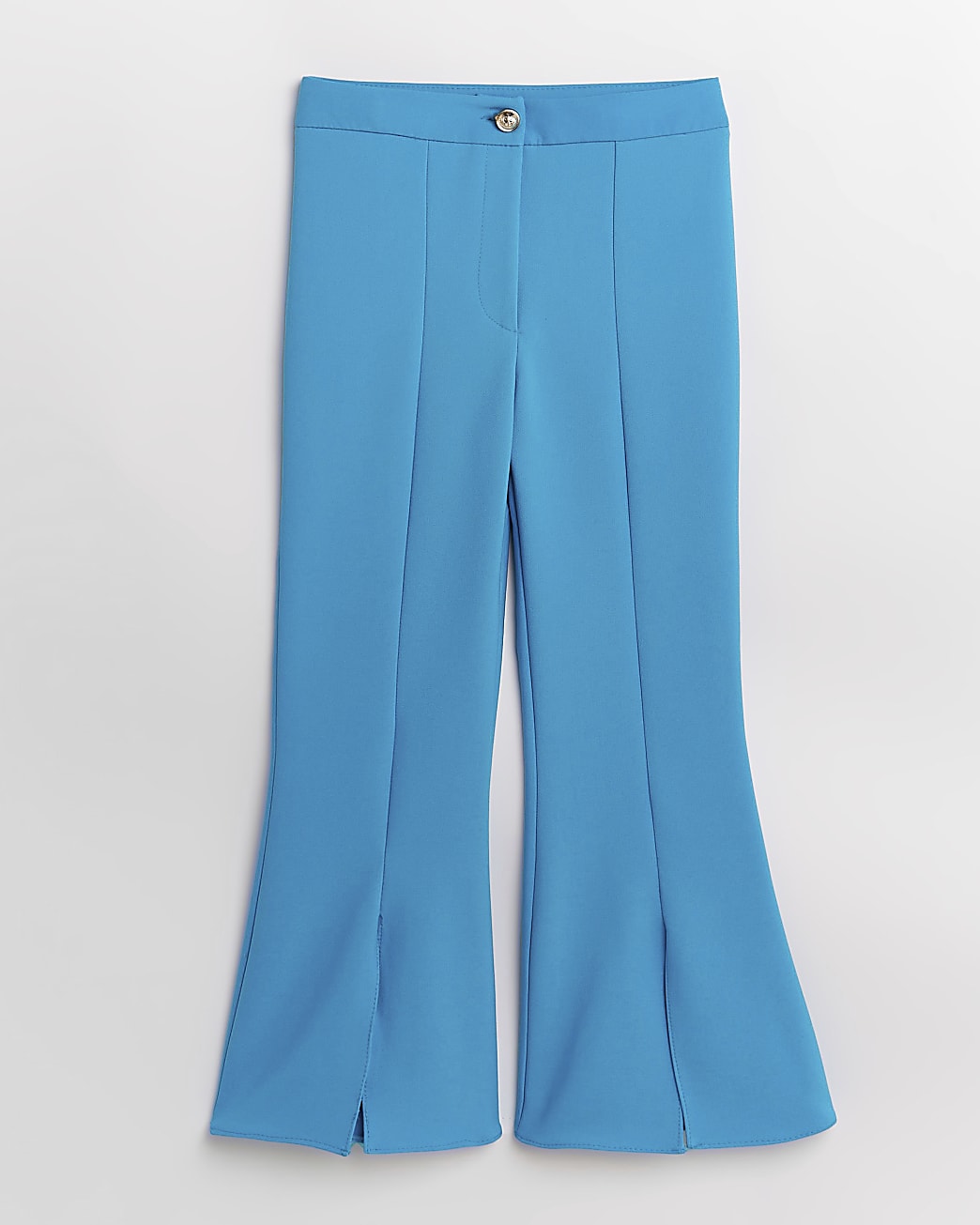 Girls blue flare leg trousers