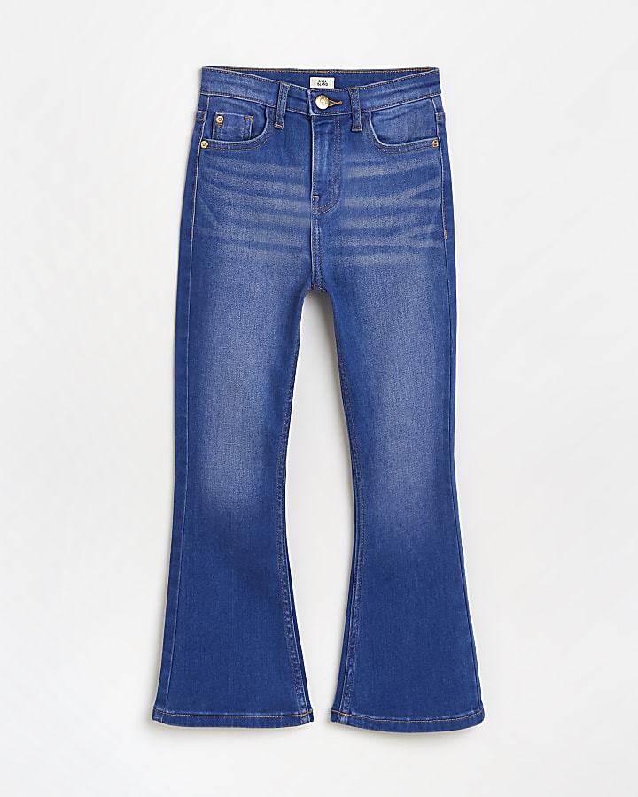 Girls blue flared jeans