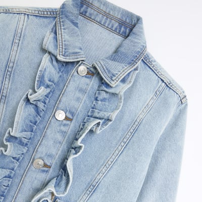 Girls denim 2025 jacket river island