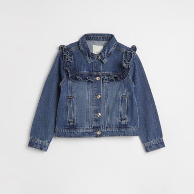 Girls denim 2025 jacket river island