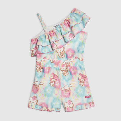 Girls Blue Hello Kitty & Friends Playsuit