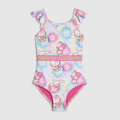 Girls Blue Hello Kitty & Friends Swimsuit