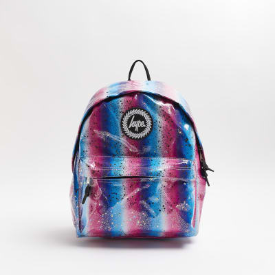 Girls blue hype backpack | River Island