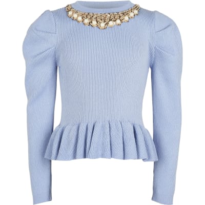 river island girls jumpers