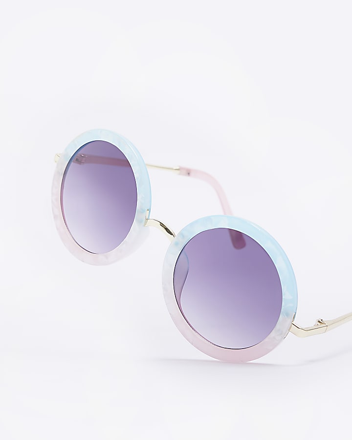 Girls Blue Oversized Sunglasses