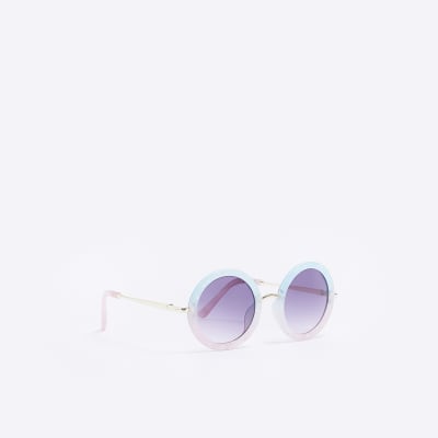 Girls Blue Oversized Sunglasses