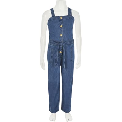 girls blue pinafore