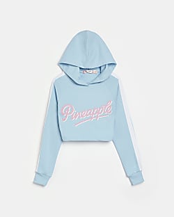 Girls blue Pineapple hoodie