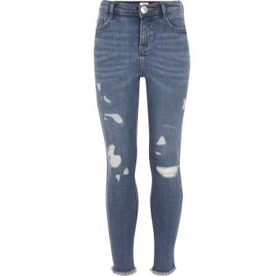 river island skinny ripped jeans