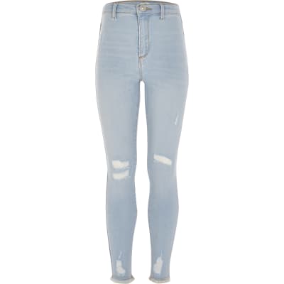 river island girls ripped jeans