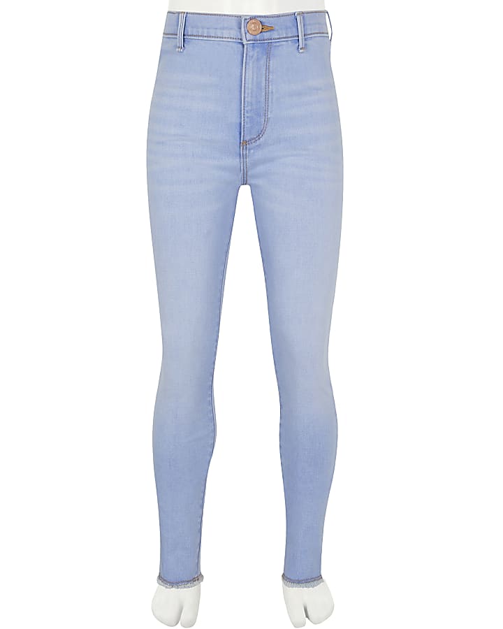Girls blue skinny fit jeans