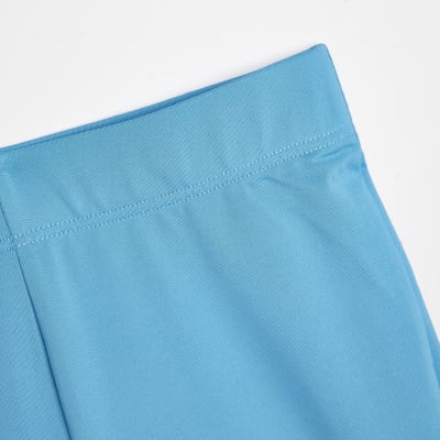 Girls blue slinky flared trousers | River Island