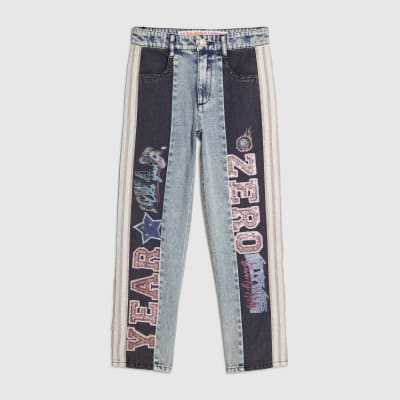 Girls Blue Year Zero Straight Jeans