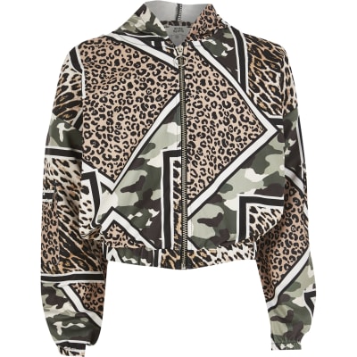 girls leopard print coat