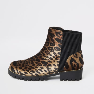 leopard print ankle boots river island