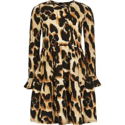 leopard print smock