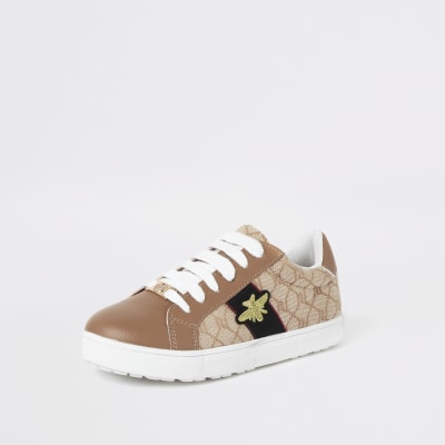 river island beige trainers