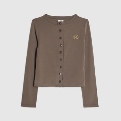 Girls Brown Soft Touch Cardigan