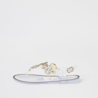 clear sandals for girls