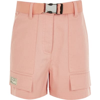 river island coral shorts