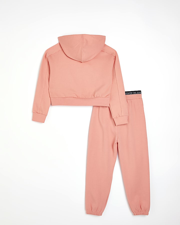 Girls Coral RI branded Hoodie and Jogger Set