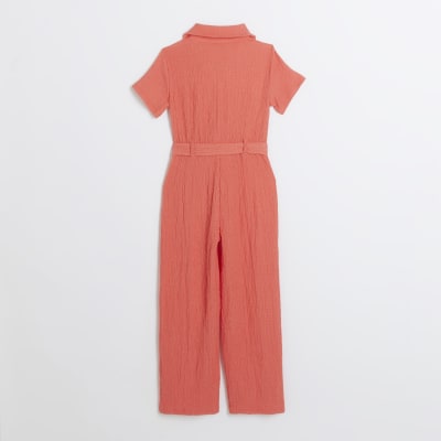 River island red jumpsuit on sale