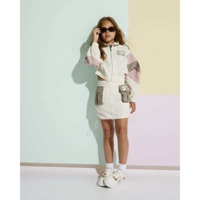 Girls Cream 82 Nylon Skirt