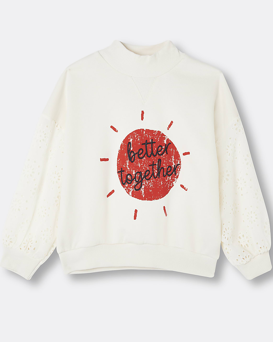 Girls cream 'Better Together' sweatshirt