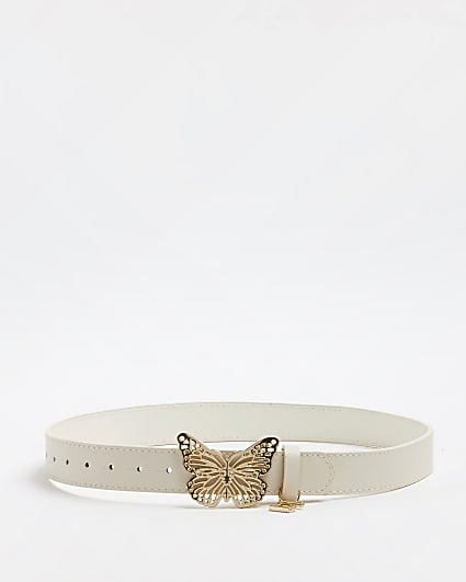 Girls cream butterfly belt