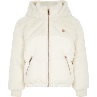 girls hooded puffer jacket