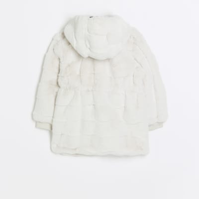 Big girl store faux fur coat