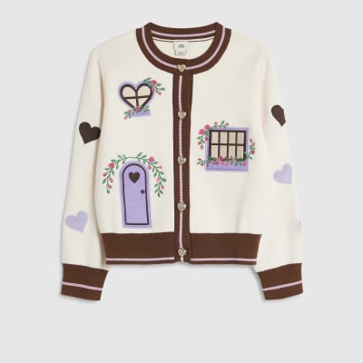 Girls Cream House Cardigan