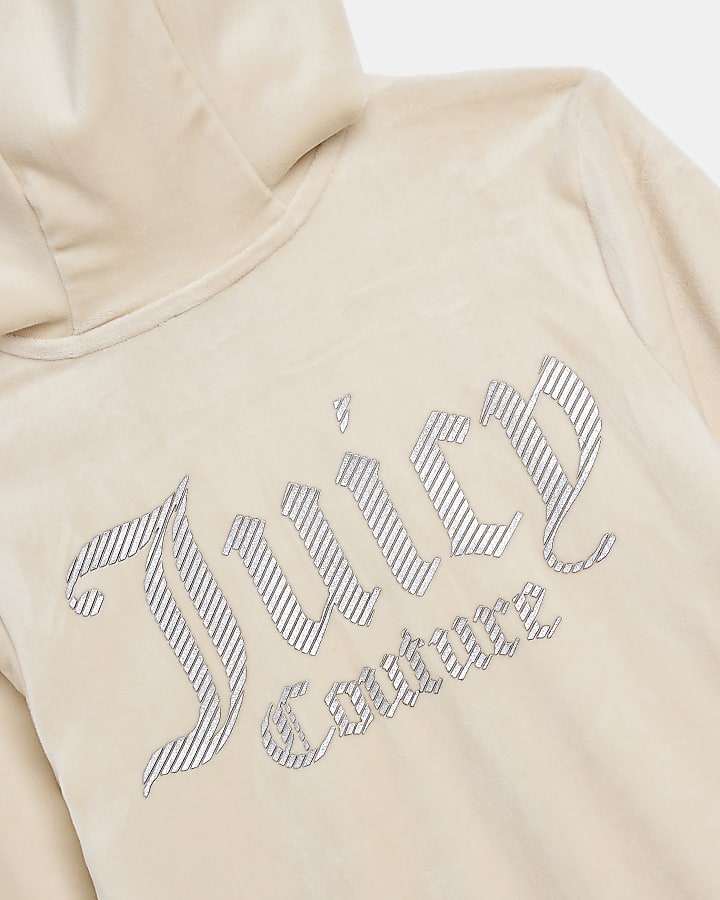 Girls cream Juicy Couture velour tracksuit