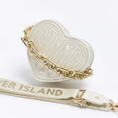 River Island Cream patent heart cross body bag✨ Great accessory