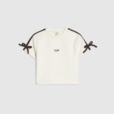 Girls Cream Premium RI Taped T-Shirt