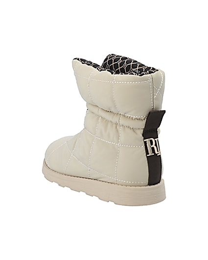 360 degree animation of product Girls cream RI puffer snow boots frame-7