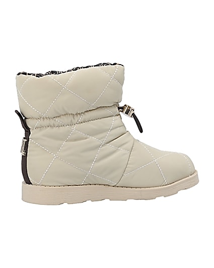 360 degree animation of product Girls cream RI puffer snow boots frame-14
