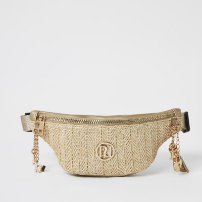 raffia bum bag