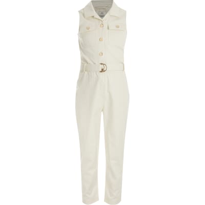 river island cream jumpsuit