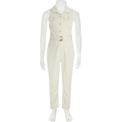river island cream jumpsuit