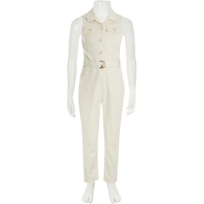 river island cream jumpsuit