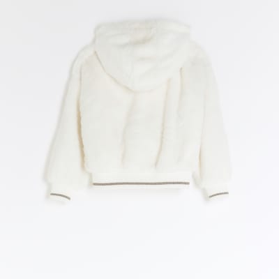 Topshop faux fur on sale zip up jacket